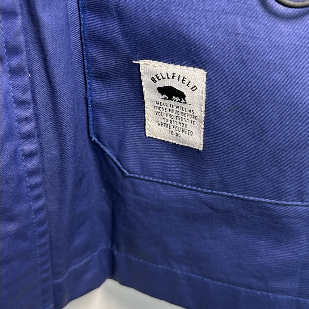 Bellfield Men’s Two-Toned Rain Jacket Blue/Black L - Picture 4 of 9